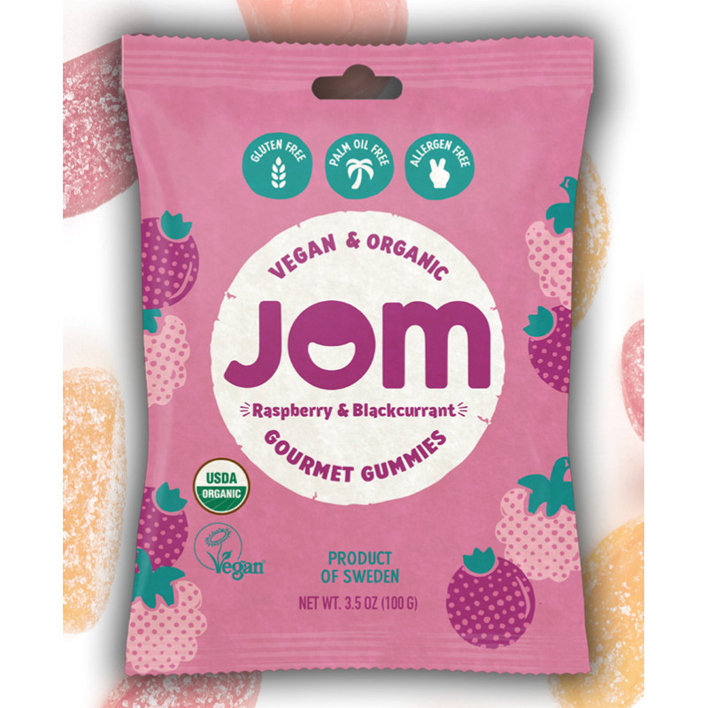 Jom Gourmet Gummies - Raspberry & Blackcurrant | ScandinavianShoppe
