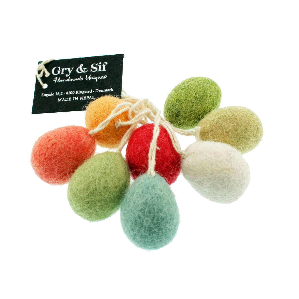 Felt Mini Egg Ornaments - Set of 8 - Thumbnail 3