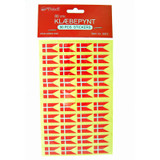 Pobra Denmark Flag Stickers - Pack of 80 