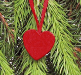 Heart Ornament - Wooden - Pack of 10 (44316)