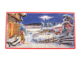 Swedish Christmas Poster 12" x 24" Winter Night by artist Curt Nystrom (BKP2)