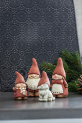 Naasgransgarden Family Luva Tomte Santa Figures - 2.5"H - Set of 4  Naasgransgarden Family Luva Tomte Santa Figures - 2.5"H - Set of 4