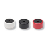 Three Cose Nuove Pluring dishcloth hangers: white, black, and red.