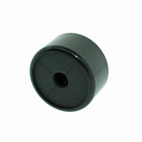 Black plastic dishcloth hanger with a star-shaped silicone grip