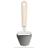 An Orthex cheese slicer with a stainless steel blade and ivory bio-based handle.