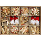 Varme Gift Straw Ornament Assortment - 45 Pc's 