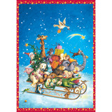 Alison Gardiner Designs Advent Calendar - Whizzing Through the Snow - 11.25" x 8" 