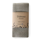 Graphite 100% linen dishcloth by Vaxbo Lin, woven in Sweden.