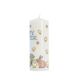 Alison Gardiner Designs Easter Mini Pillar Candle - Bunnies and Chicks - 5 inches high 