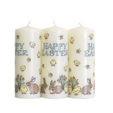 Alison Gardiner Designs Easter Mini Pillar Candle - Bunnies and Chicks - 5 inches high 