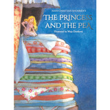 Hardcover book cover featuring a princess sitting atop a massive stack of colorful mattresses.