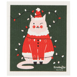 Now Designs / Danica Imports Swedish Dishcloth - Festive Feline  Now Designs / Danica Imports Swedish Dishcloth - Festive Feline