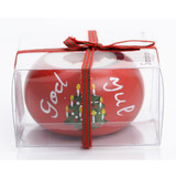 Skandinavisk Hemslojd Swedish Candleholder - Red - God Jul 