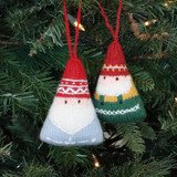 Melange Nordic Santa/Elf Ornaments -Set of 2 