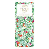 Caspari Modern Pine tissue paper with green pine branches and red berries.