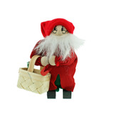 Swallings Tomtefar w/Basket of Flowers and Wine - 7" 