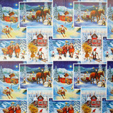 Varme Gift Christmas Wrapping Paper - Tomtebestyr-Julpaper - 23" x 72"  Varme Gift Christmas Wrapping Paper - Tomtebestyr-Julpaper - 23" x 72"