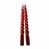 Talla Imports Twisted Taper 10" Candles - Wine Red - 2 Per Package  Talla Imports Twisted Taper 10" Candles - Wine Red - 2 Per Package