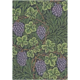 Woven green and purple William Morris vine pattern kitchen towel.