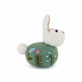 Bunny with Flower Embroidery - Green (13215)