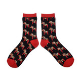 Dalahorse Socks- Black/Red - Crew Dalahorse Socks- Black/Red - Crew
