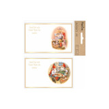 Two Swedish Christmas cards with gnome illustrations and "God Jul" text.