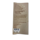 Sted Eggnog chocolate bar packaging, white and brown, with nutrition facts, and a snowflake design.
