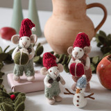 Felt Baby Mouse Ornament - 3"