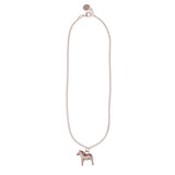 Dala Horse - Rose Pendant/Necklace - 34"