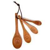 Beechwood Measuring Spoons, Set of 4