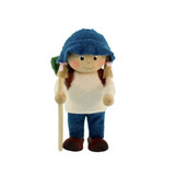 Backpack Hiker Girl Ornament - Wooden/Felt - 5"