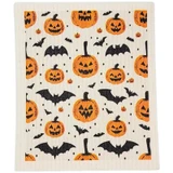 Swedish Dishcloth - Pumpkins & Bats Halloween