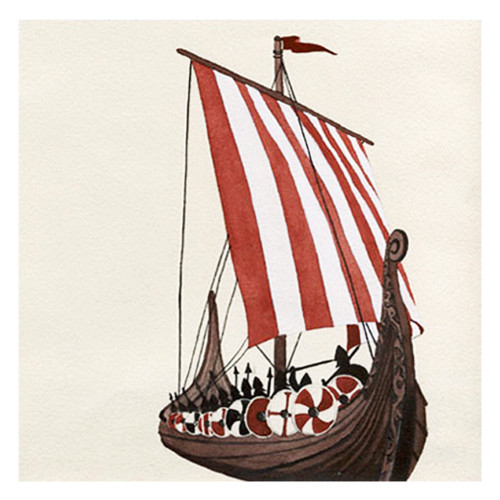 Moose Viking Ship Paper Luncheon Napkins - 20 per Pack 