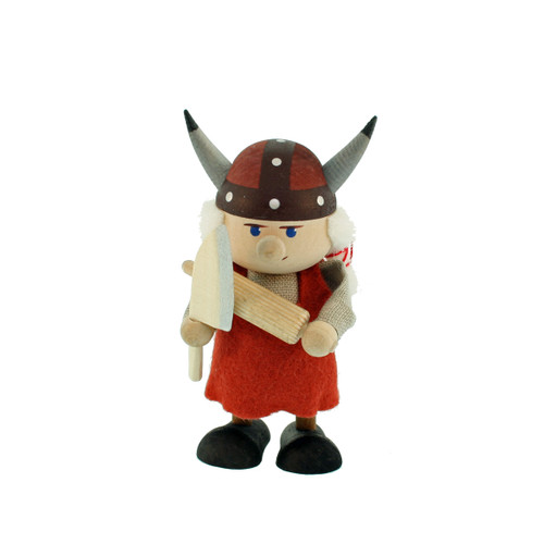 Viking Woman w/Cleaver and Rolling Pin - Wooden - 4"