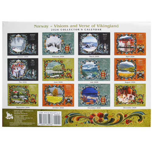 Norway Calendar - 2026 - back