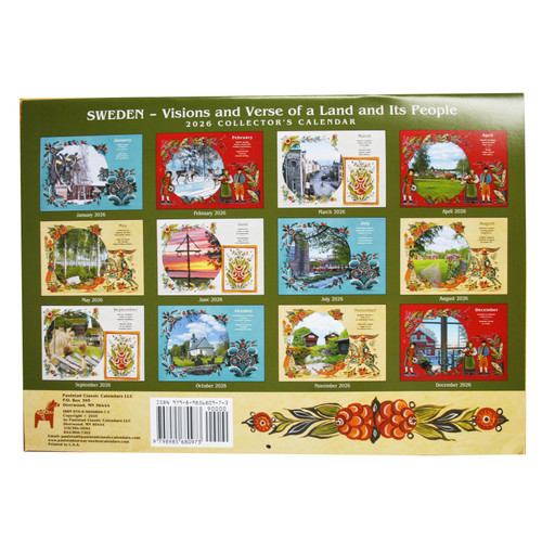 Sweden Calendar - 2026-back