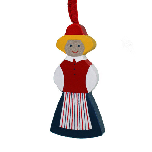 Swedish Woman Ornament - Wooden (45727)