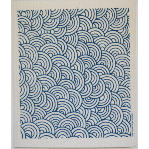 Cose Nuove Swedish Dishcloth - Circles - Blue 