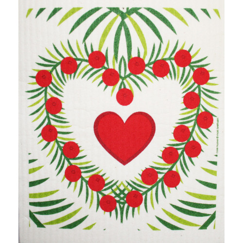 Cose Nuove Swedish Dishcloth - Heart Wreath 