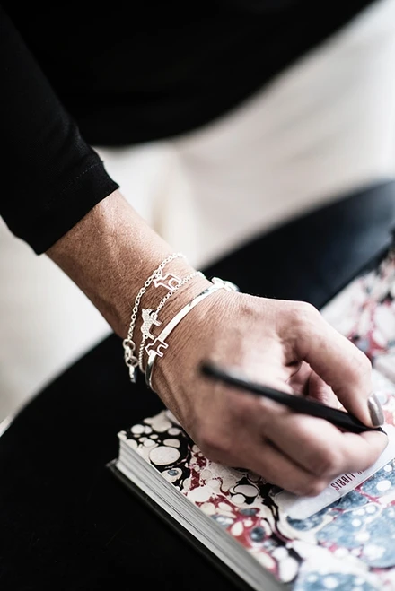 Anna Viktoria Dala Horse Silver Krystal Bracelet 