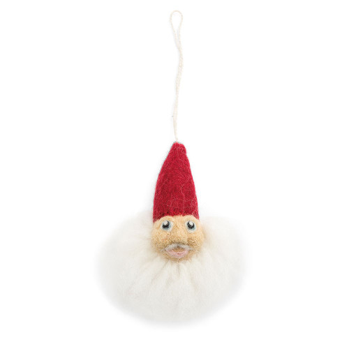 Pixie Santa Felt Ornament - 3.5" - En Gry & Sif (5416)