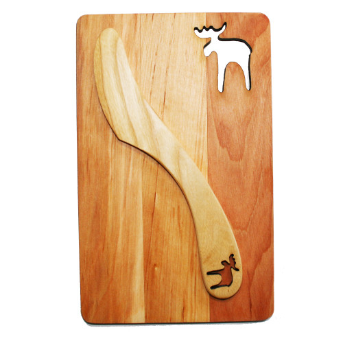 Cutting Board and Spreader Set - Moose - 7 1/2" x 4 3/4" (69-10M)