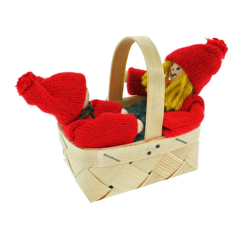 Ljungstroms Tomtar Kids in Basket - 4" 