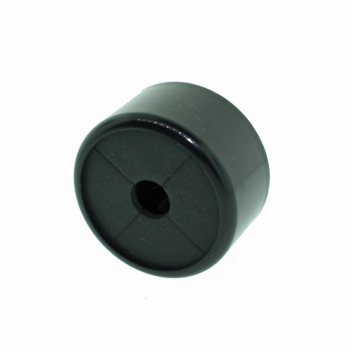 Black plastic dishcloth hanger with a star-shaped silicone grip