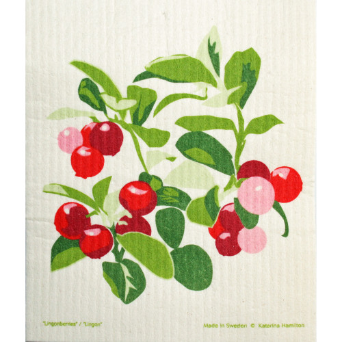 Swedish Dishcloth - Lingonberries (221.29)