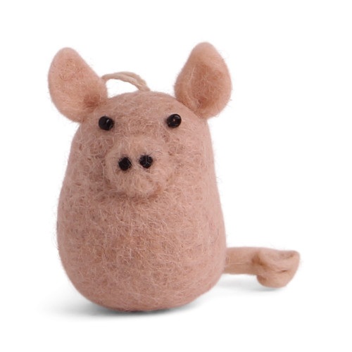 Gry & Sif Lucky Pig Felt Ornament - 2" - En Gry & Sif  Gry & Sif Lucky Pig Felt Ornament - 2" - En Gry & Sif