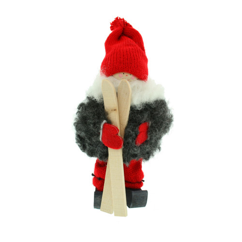 Swallings Tomte Santa Boy with Skis - 6" 