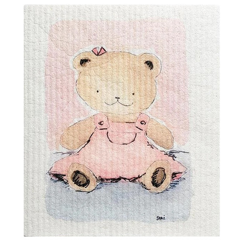 Sweetgum Home Swedish Dishcloth - Teddy Bear Pink 