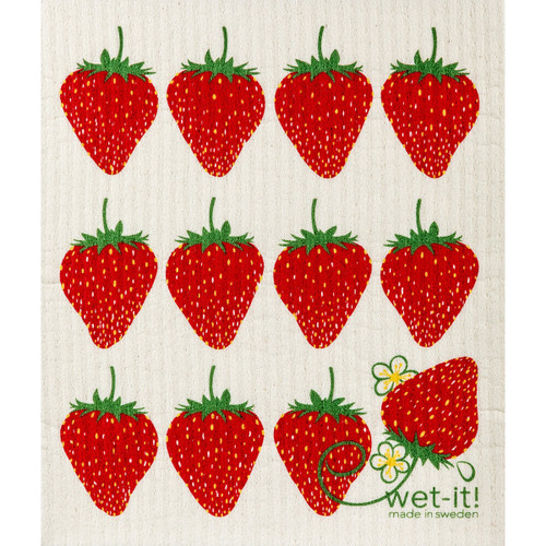 Swedish Treasures Swedish Dishcloth - Strawberry Fields 
