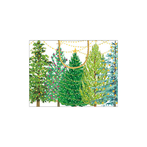 Christmas Trees with Lights Small Gift Bag - 1 Each (9771B1)